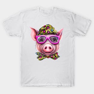 Pig with Glasses #4 T-Shirt